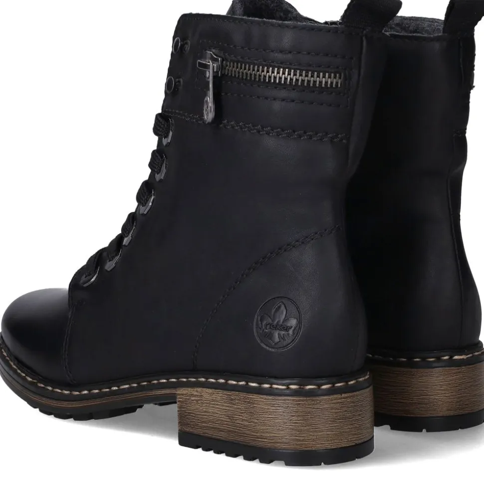 Rieker Veterboots Zwart Dames