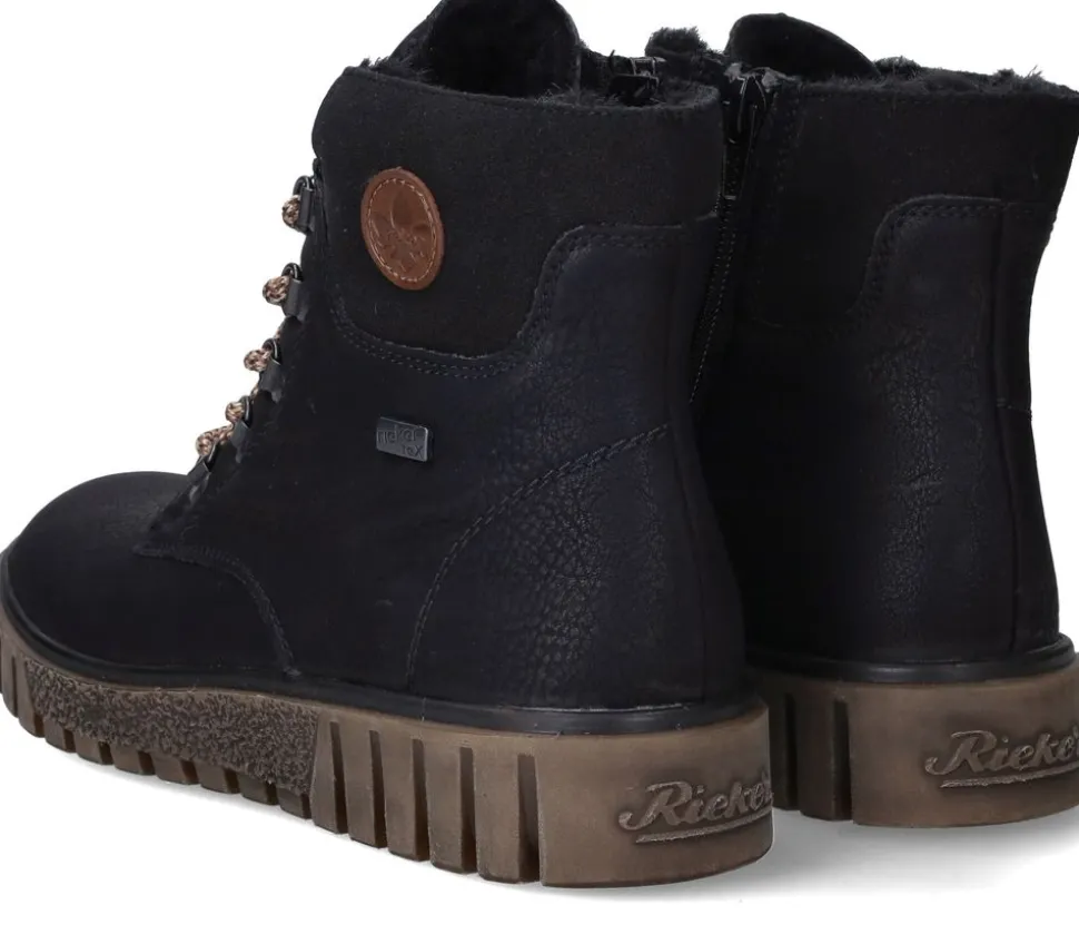 Rieker Veterboots Zwart Dames