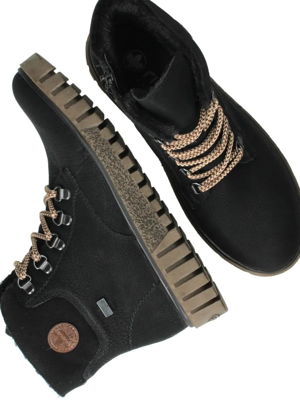 Rieker Veterboots Zwart Dames