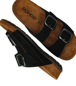 Rohde Slippers Zwart Dames