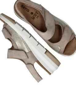 Sens Sandalen Taupe Dames