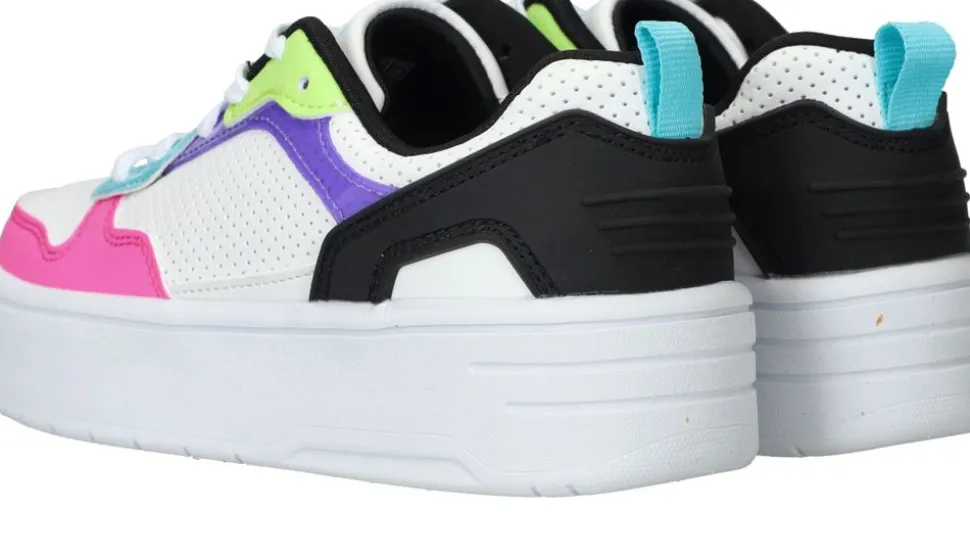 Skechers Court High Color Crush Sneakers Wit Meisjes