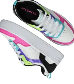 Skechers Court High Color Crush Sneakers Wit Meisjes