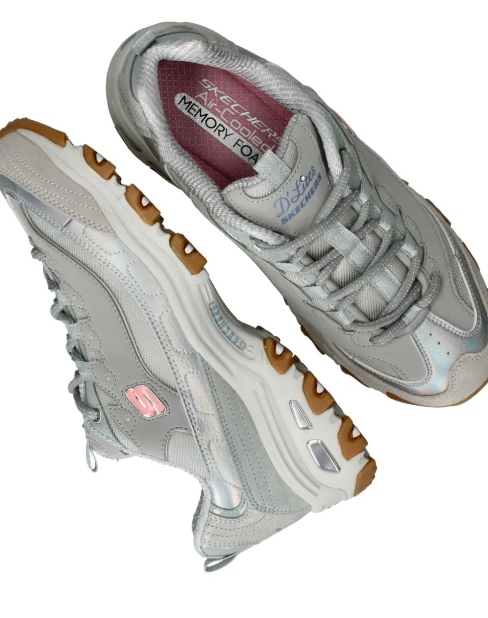 Skechers D Lites Sneakers Grijs Dames