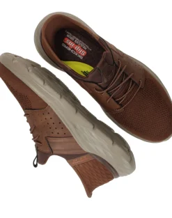 Skechers Garner Newick Slip-Ins Sneakers Bruin Heren