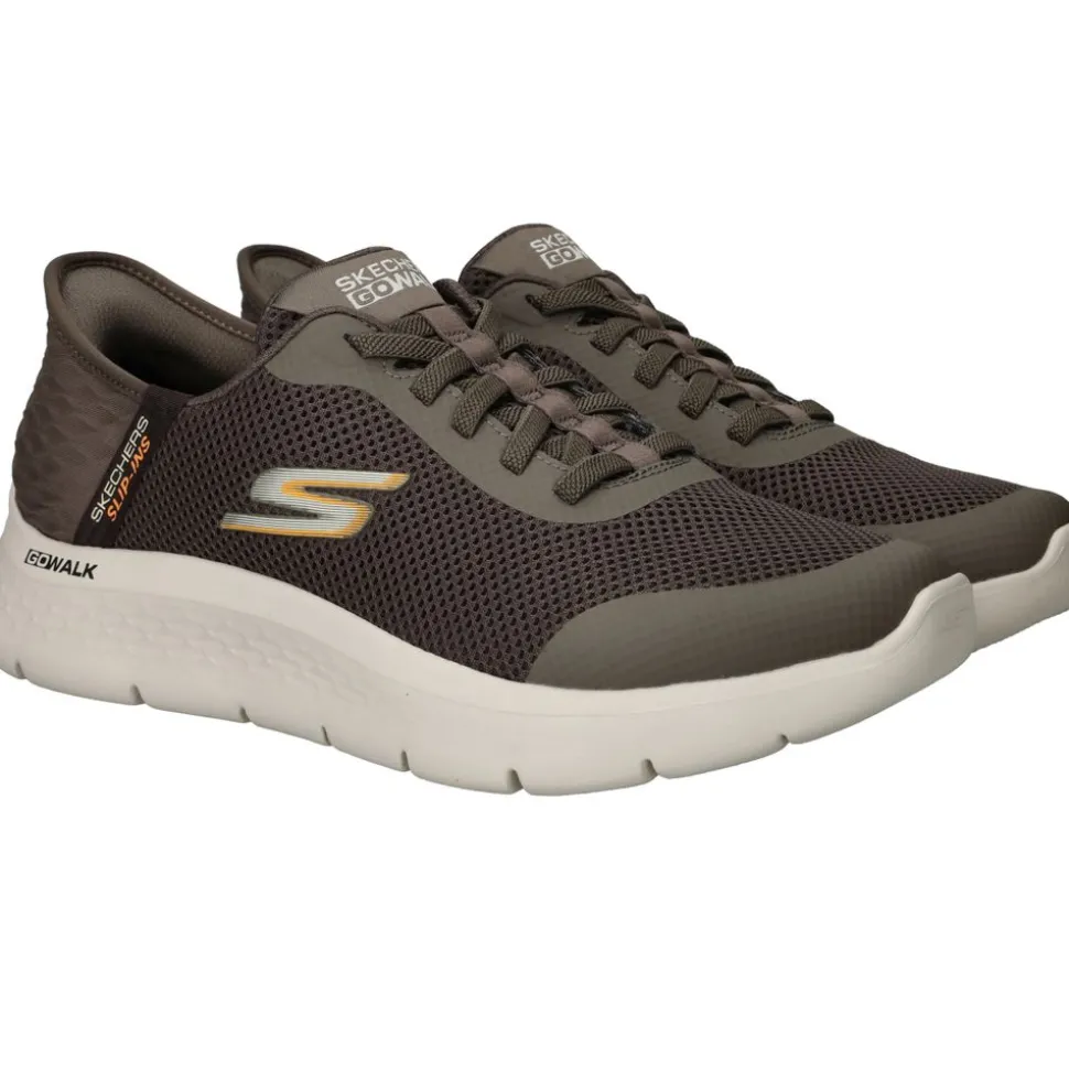 Skechers Hands Free Slip-ins Go Walk Flex Instappers Bruin Heren