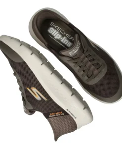 Skechers Hands Free Slip-ins Go Walk Flex Instappers Bruin Heren