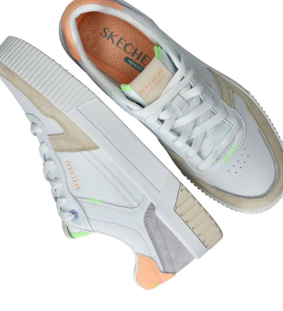 Skechers Jade Stylish Type Sneakers Wit Dames