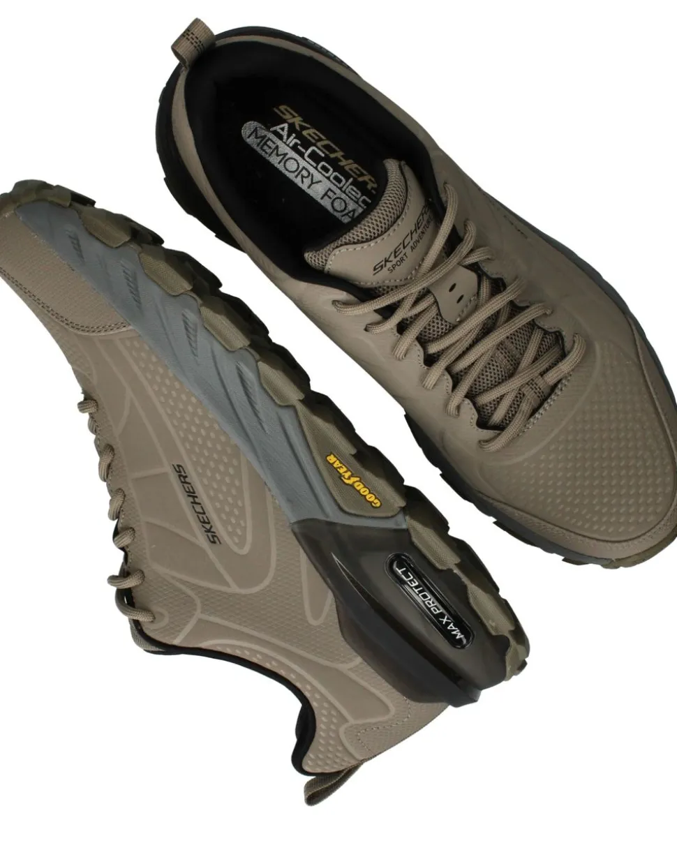 Skechers Max Protect Irongaurd Sneakers Taupe Heren