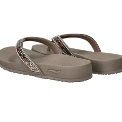 Skechers Meditation Glam Gal Slippers Taupe Dames