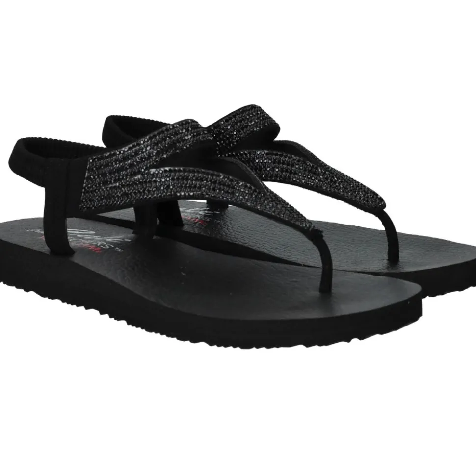 Skechers Meditation Sandalen Zwart Dames