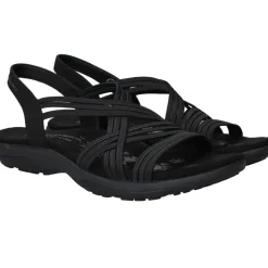 Skechers Reggae Slim Simply Stretch Sandalen Zwart Dames