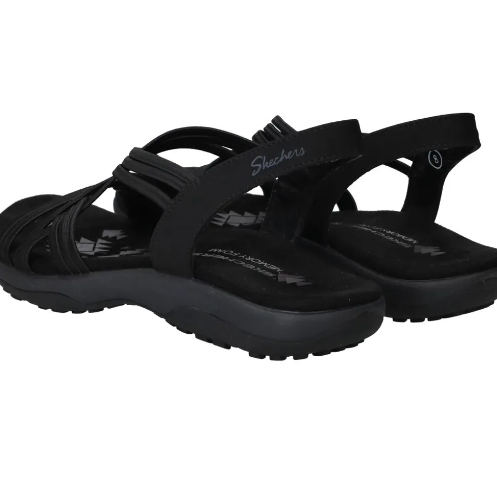 Skechers Reggae Slim Simply Stretch Sandalen Zwart Dames