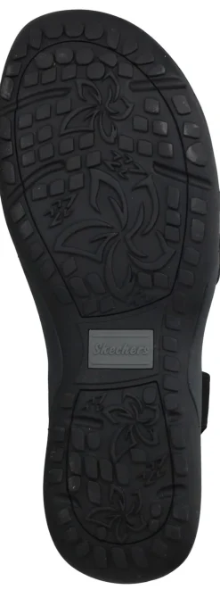 Skechers Reggae Slim Simply Stretch Sandalen Zwart Dames