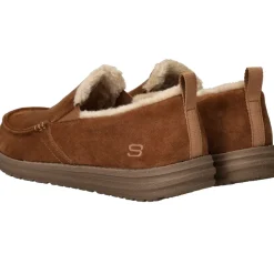 Skechers Relaxed Fit Melson Willmore Pantoffels Cognac Heren