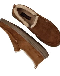 Skechers Relaxed Fit Melson Willmore Pantoffels Cognac Heren