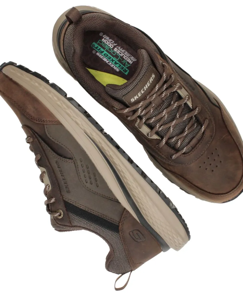 Skechers Relaxed fit Slade Peralto Sneakers Bruin Heren