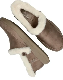 Skechers Slip-Ins Cozy Escape Pantoffels Beige Dames