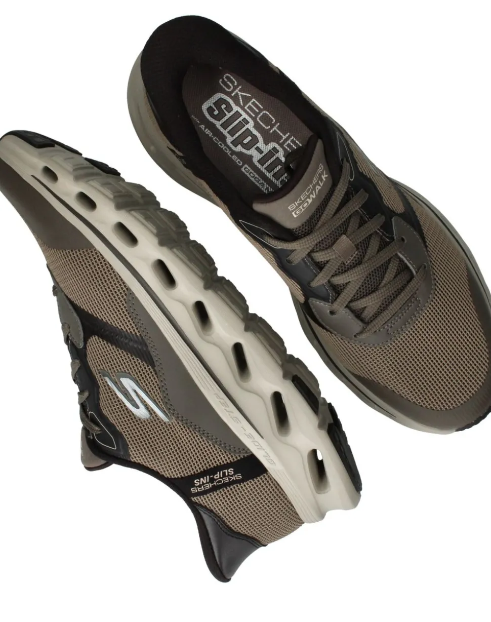 Skechers Slip-Ins Go Walk Glide-Step Sneakers Taupe Heren
