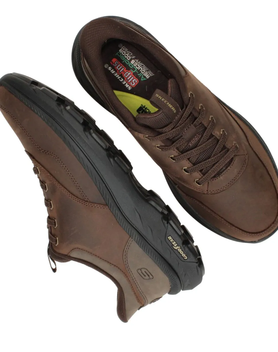 Skechers Slip-Ins Pollard Brax Instappers Bruin Heren