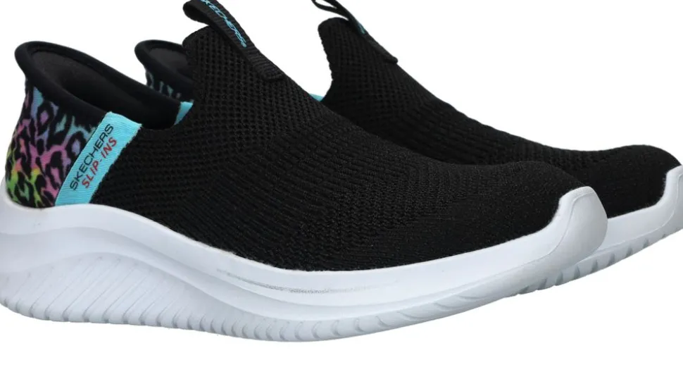 Skechers Ultra Flex 3.0 Colory Wild Slip-Ins Sneakers Zwart Meisjes