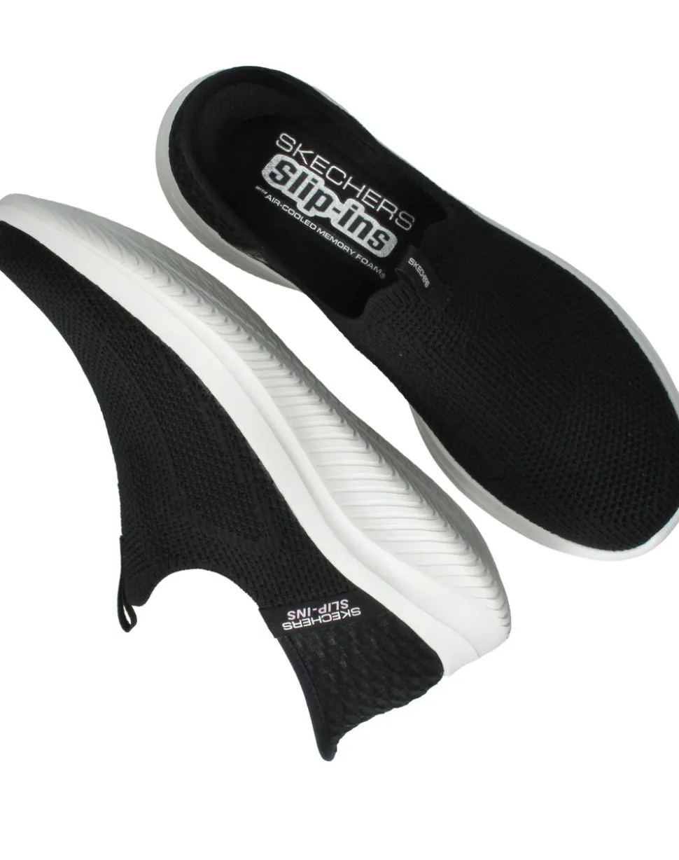 Skechers Ultra Flex 3.0 Easy Win Slip-Ins Instappers Zwart Dames