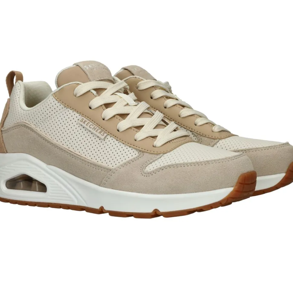 Skechers Uno 2 Much Fun Sneakers Beige Dames