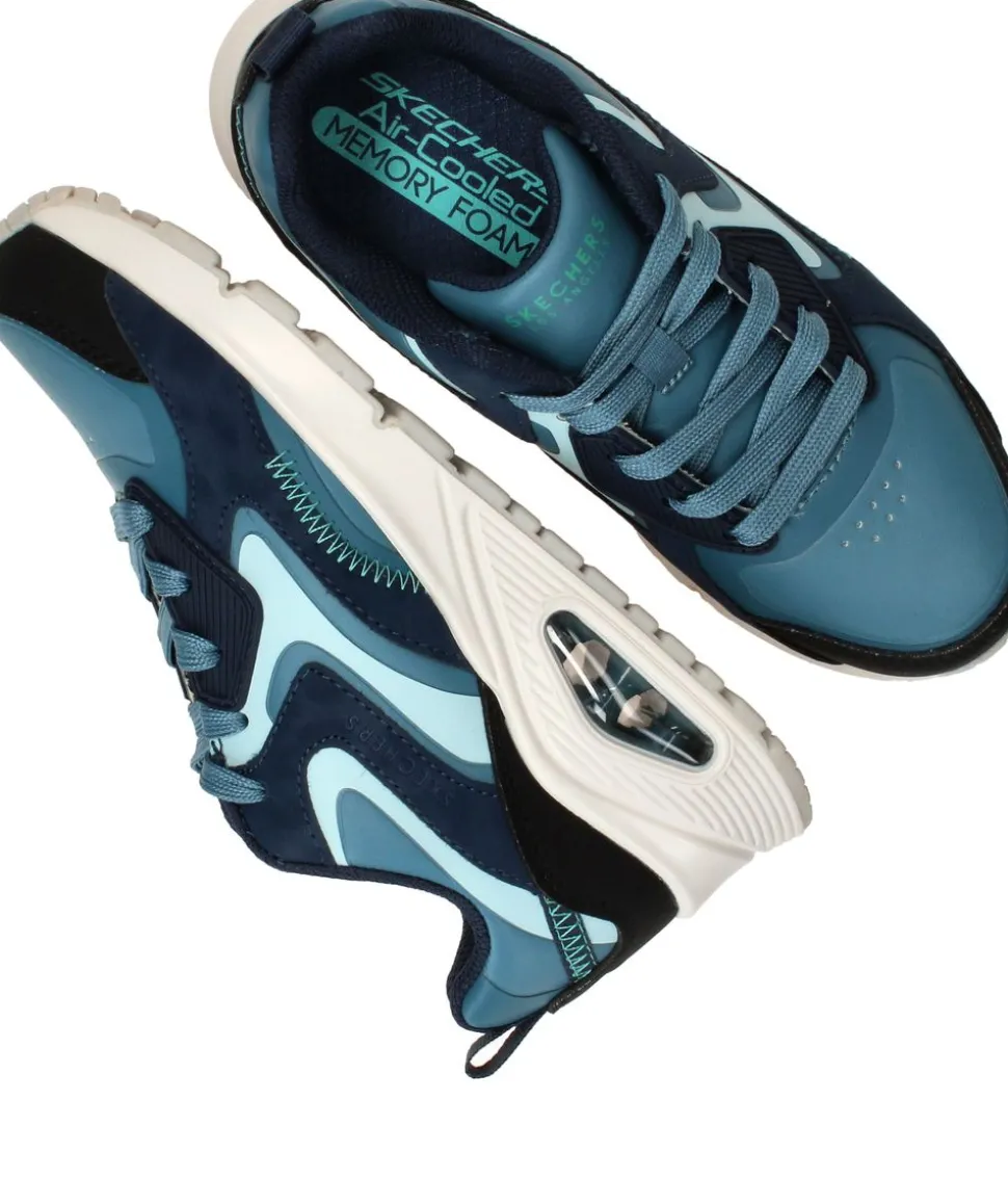 Skechers Uno Gen1 Color Surge Sneakers Blauw Jongens