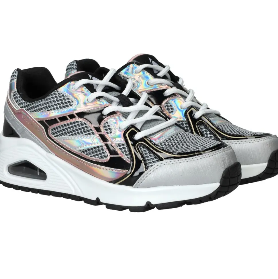 Skechers Uno Gen1 Platinum Flash Sneakers Zilver Meisjes