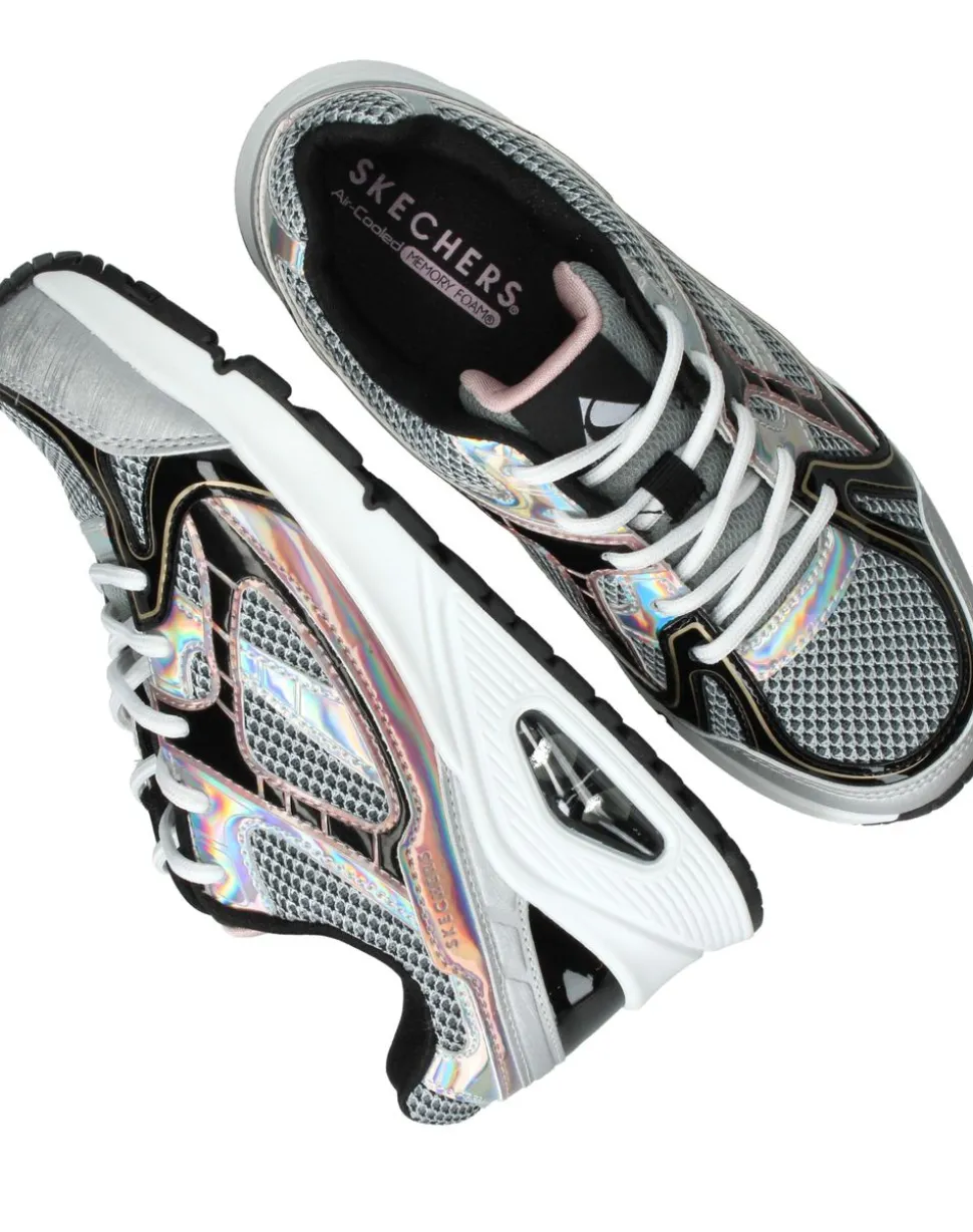 Skechers Uno Gen1 Platinum Flash Sneakers Zilver Meisjes