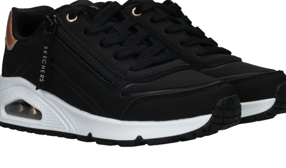 Skechers Uno Gen1 Zip and Stride Sneakers Zwart Meisjes