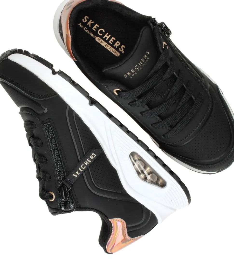 Skechers Uno Gen1 Zip and Stride Sneakers Zwart Meisjes