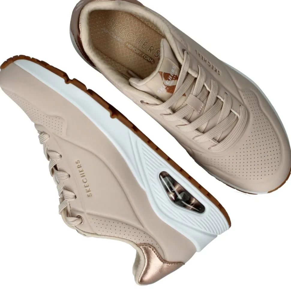 Skechers Uno Golden Air Sneakers Beige Dames