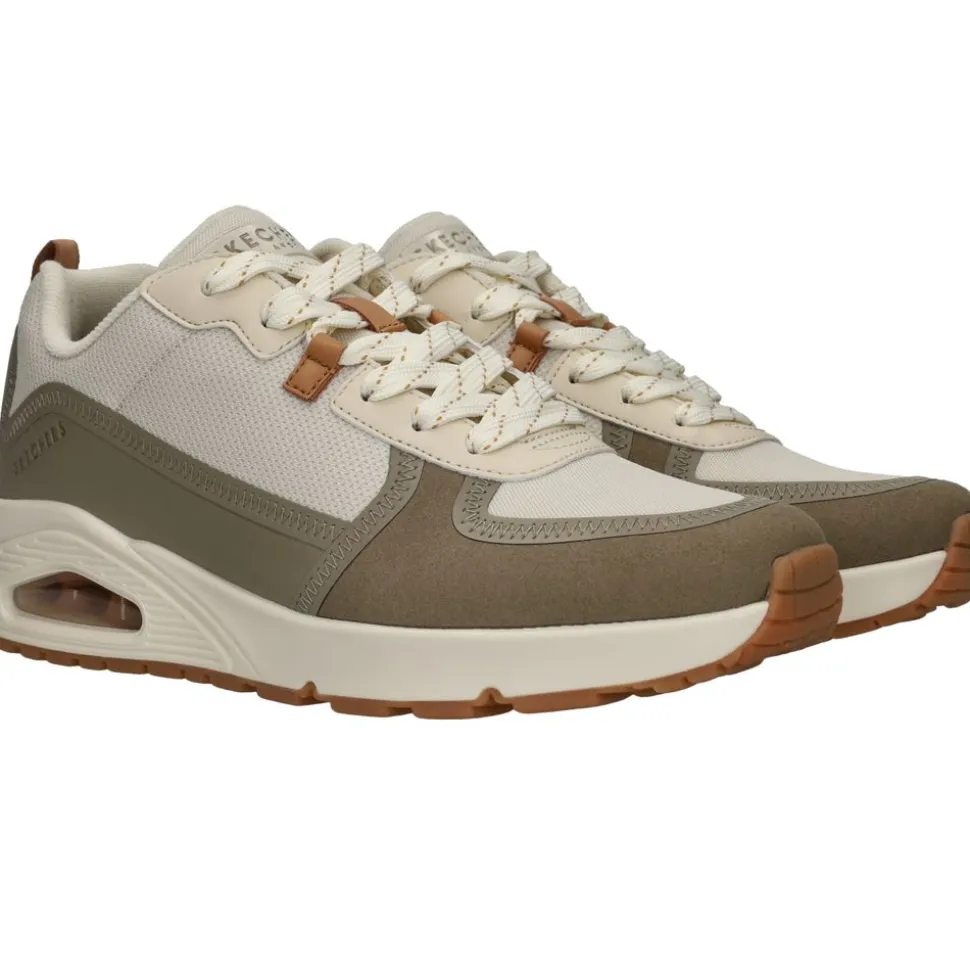 Skechers Uno Layover Sneakers Beige Heren