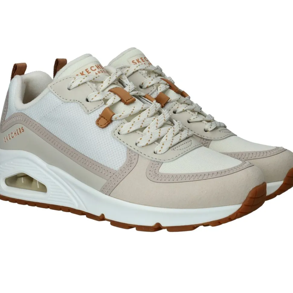 Skechers Uno Layover Sneakers Beige Dames