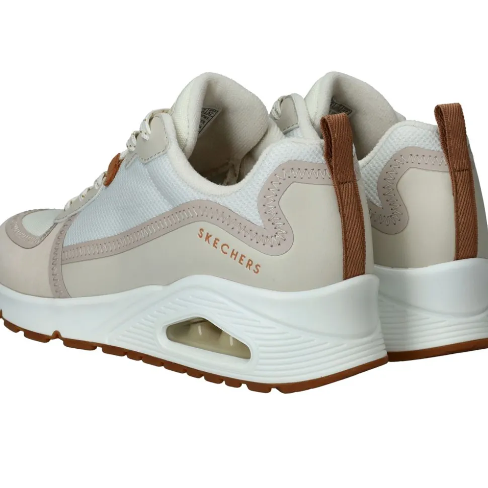 Skechers Uno Layover Sneakers Beige Dames
