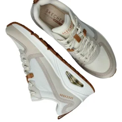 Skechers Uno Layover Sneakers Beige Dames