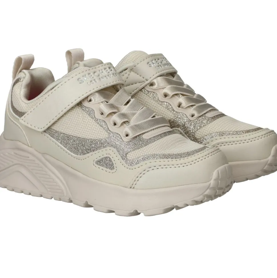 Skechers Uno Lite Glisten Steps Sneakers Beige Meisjes