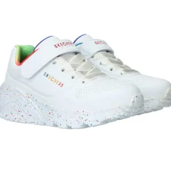 Skechers Uno Lite Rainbow Specks Sneakers Wit Meisjes