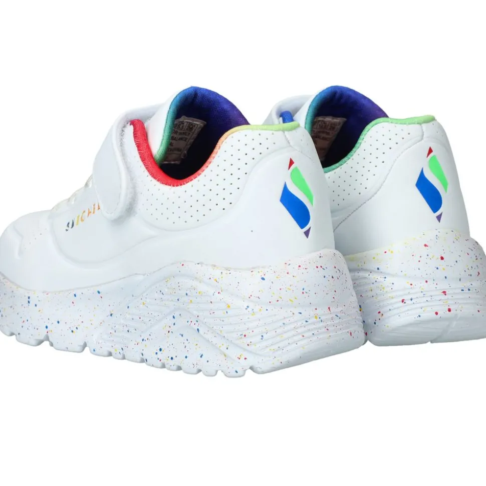 Skechers Uno Lite Rainbow Specks Sneakers Wit Meisjes