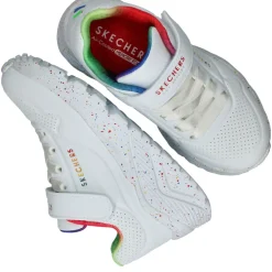 Skechers Uno Lite Rainbow Specks Sneakers Wit Meisjes