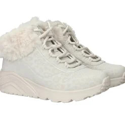 Skechers Uno Lite Veterboots Beige Meisjes
