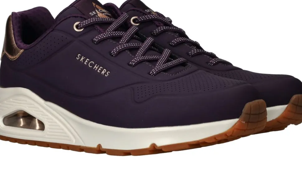 Skechers Uno Shimmer Away Sneakers Paars Dames