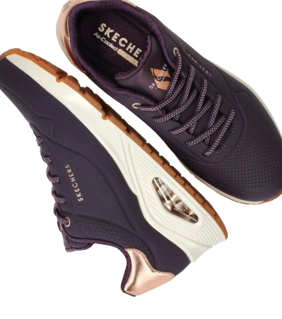 Skechers Uno Shimmer Away Sneakers Paars Dames
