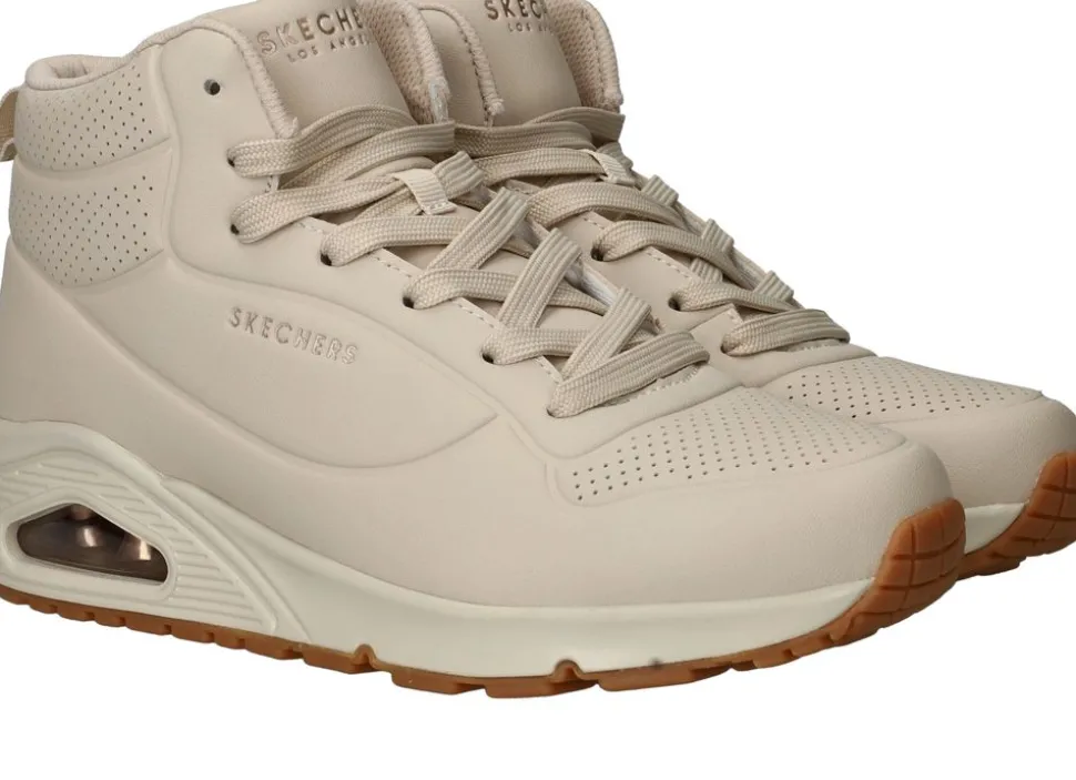 Skechers Uno Stand High Sneakers Beige Dames