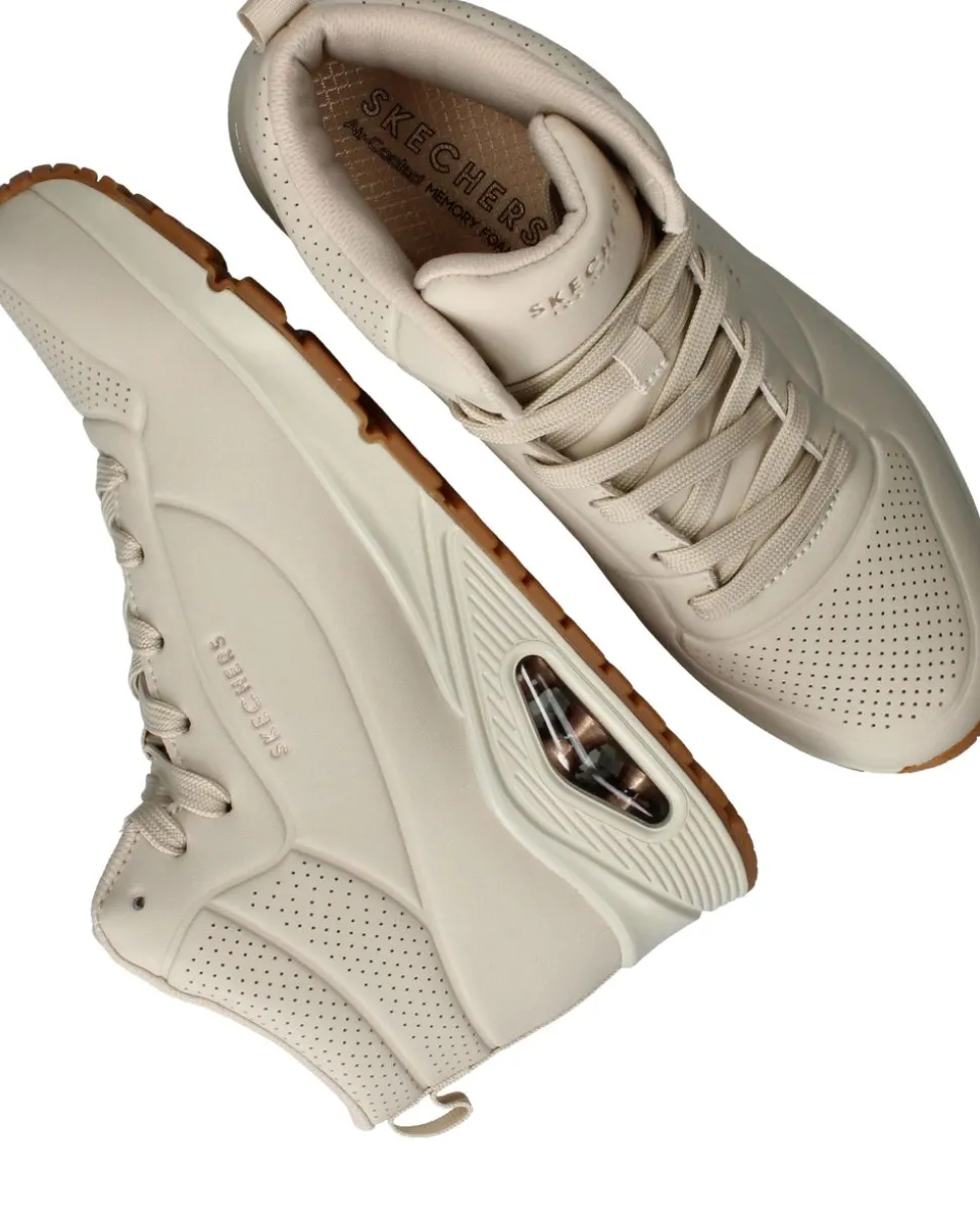 Skechers Uno Stand High Sneakers Beige Dames