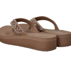 Skechers Vinyasa Slippers Bruin Dames