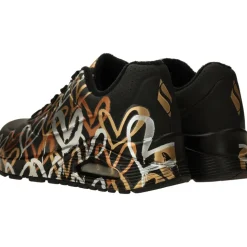 Skechers X JGoldcrown Uno Metallic Sneakers Zwart Dames