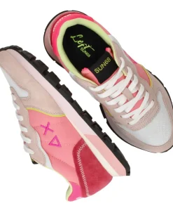 SUN68 Ally Color Explosion Sneakers Roze Dames