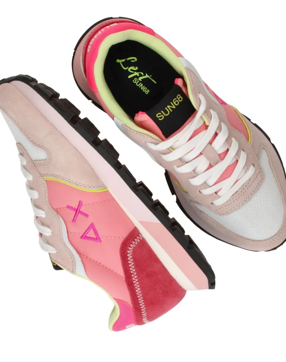 SUN68 Ally Color Explosion Sneakers Roze Dames